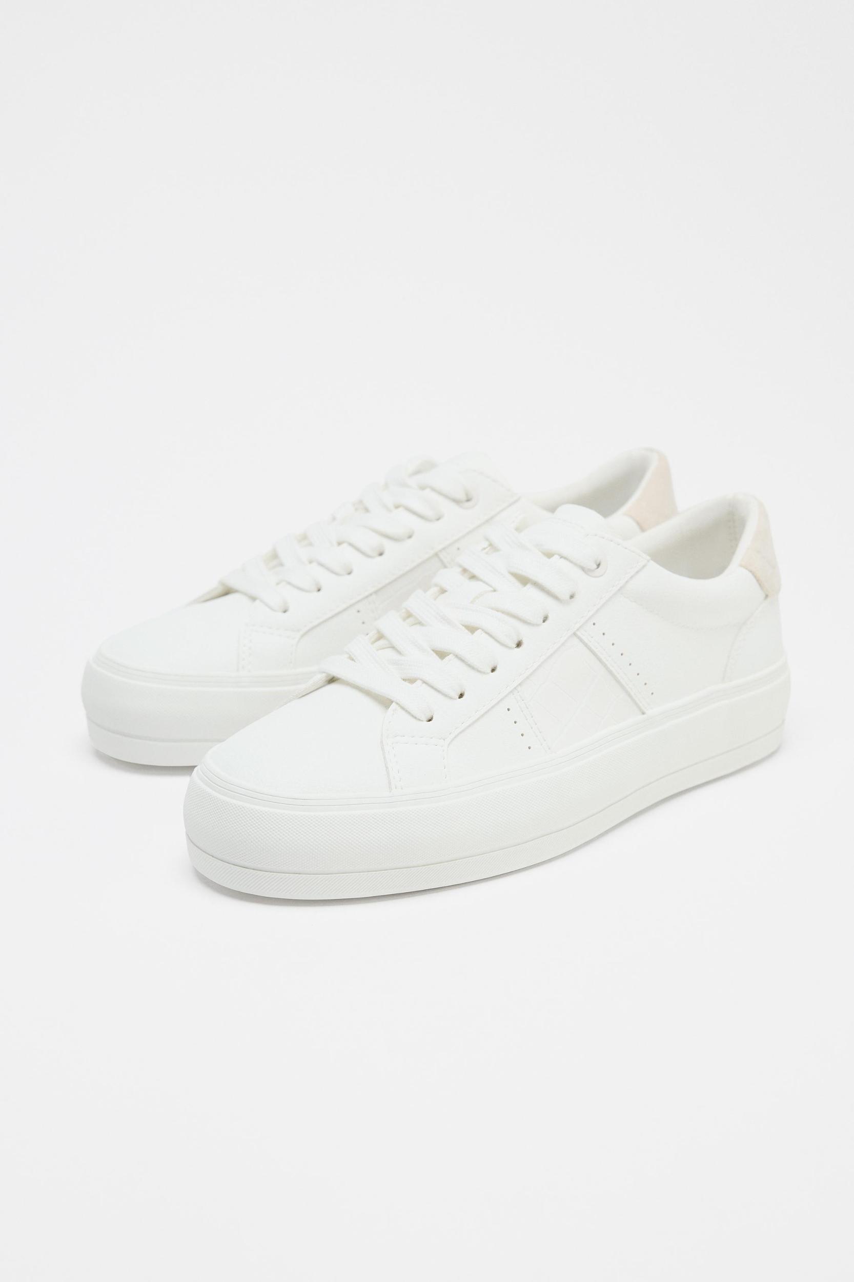 TOPSTITCHING DETAIL SNEAKERS Product Image