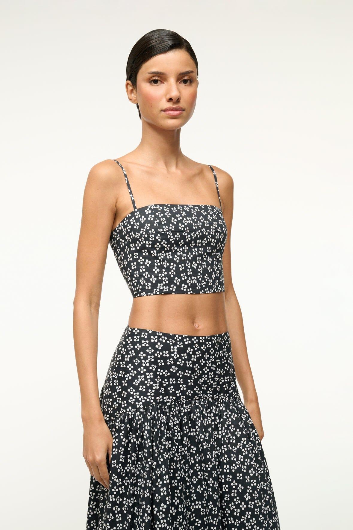 FEDERICO TANK | BLACK WOODBLOCK FLORAL Product Image