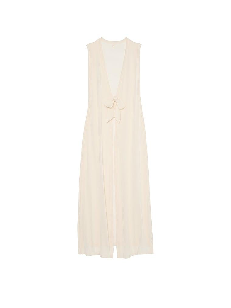 Beachwear Knit Tie-Front Maxi Cover-Up Product Image