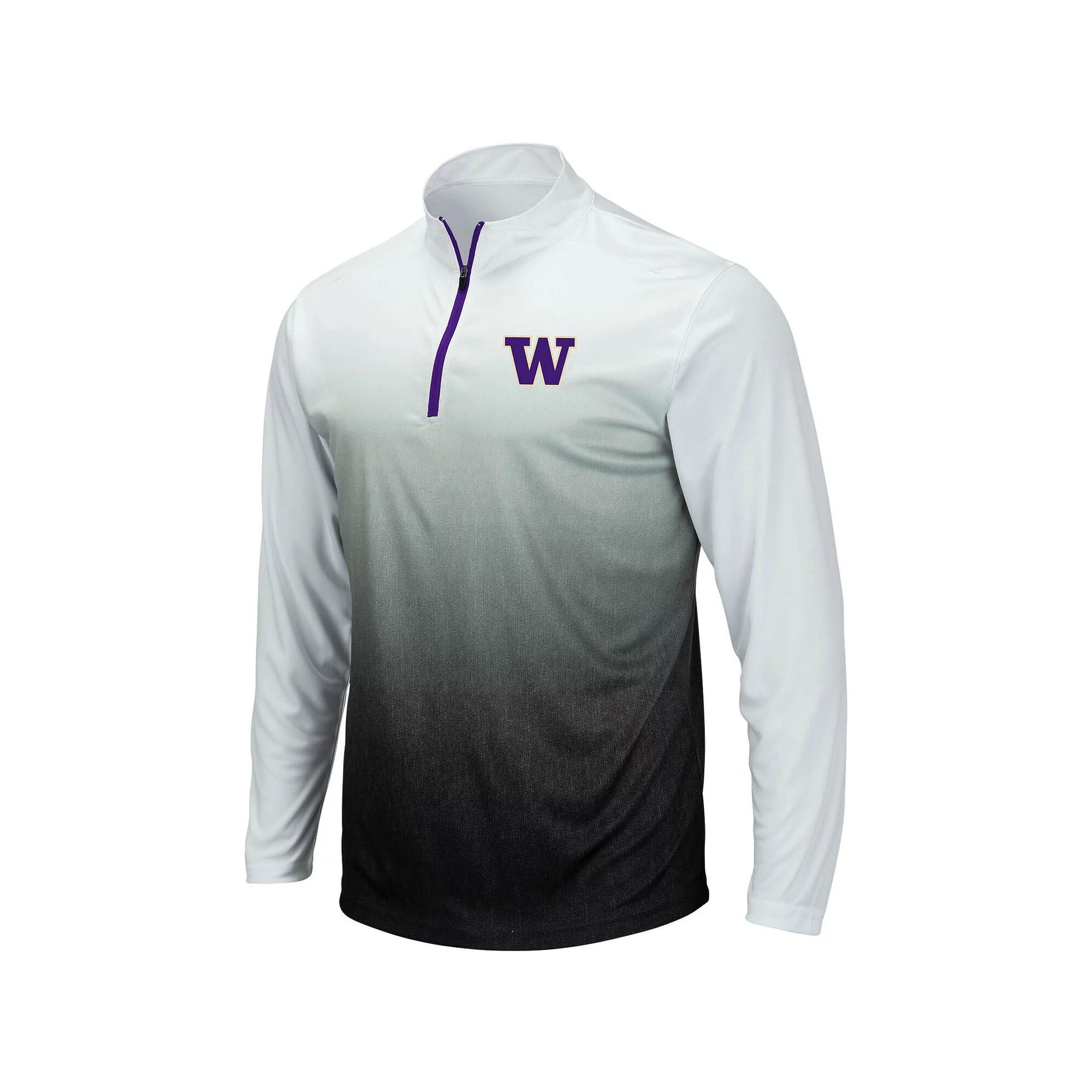 Men's Colosseum Gray Washington Huskies Magic Team Logo Quarter-Zip Jacket, Size: XL, Grey Product Image