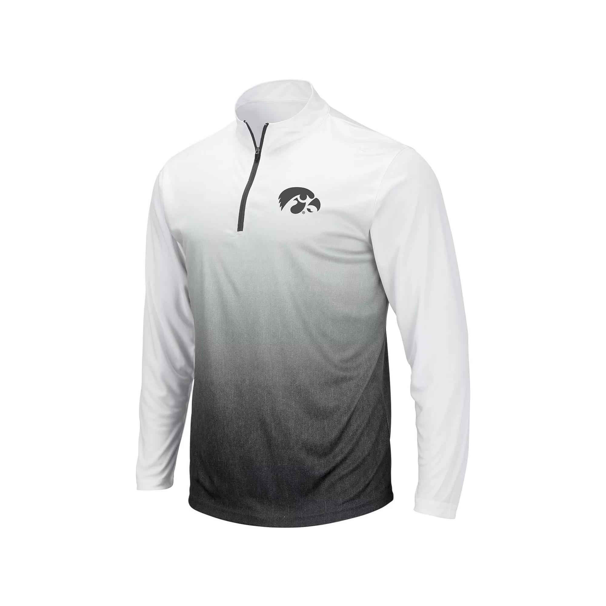 Men's Colosseum Gray Iowa Hawkeyes Magic Team Logo Quarter-Zip Jacket,  Product Image