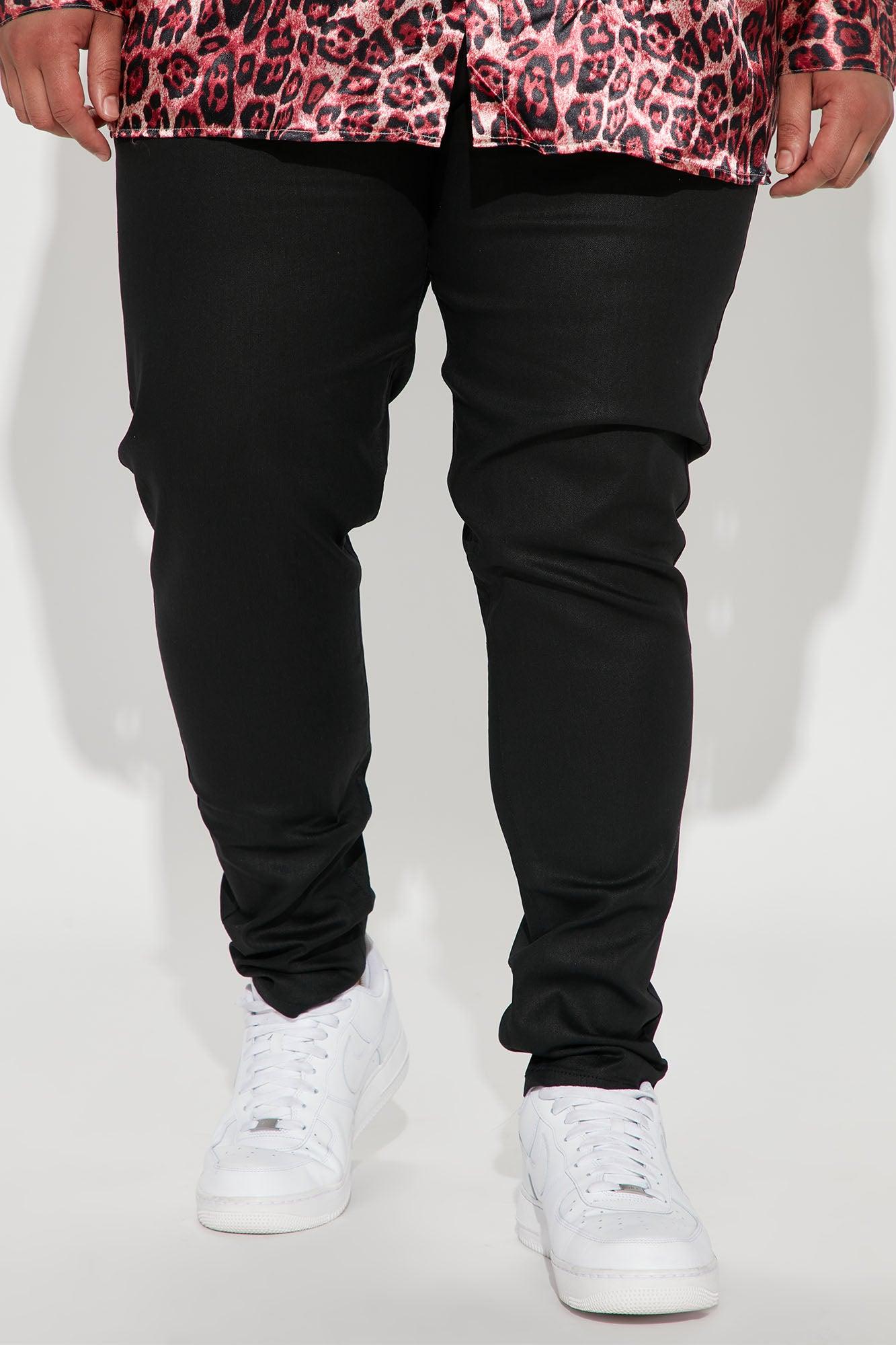 Not Like Others Waxed Slim Taper Jean - Black Product Image