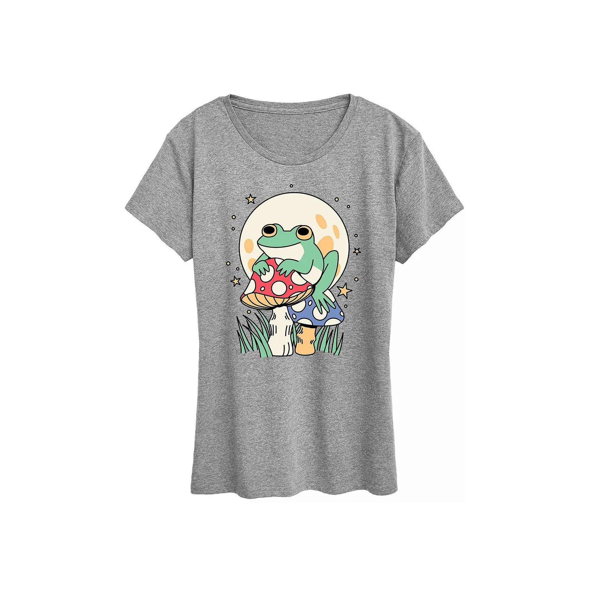 Women's Frog And Mushrooms Graphic Tee, Girl's,  Product Image