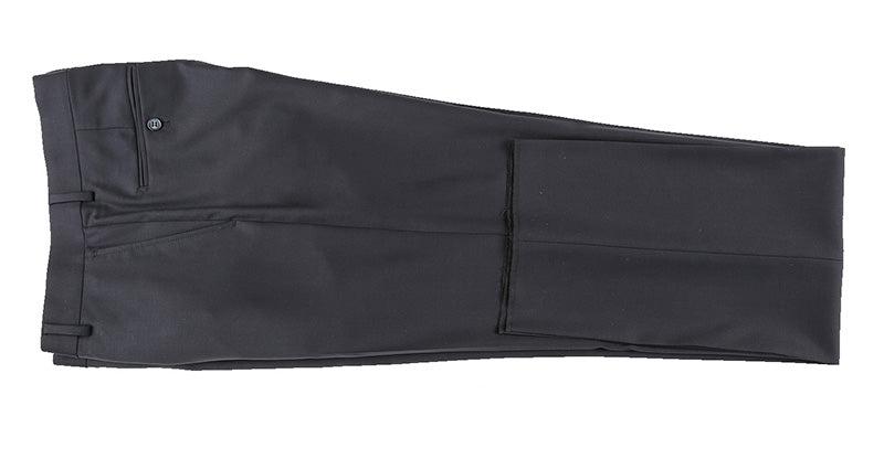 Half Canvas Wool Dress Suit Regular Fit 2 Piece in Black Product Image