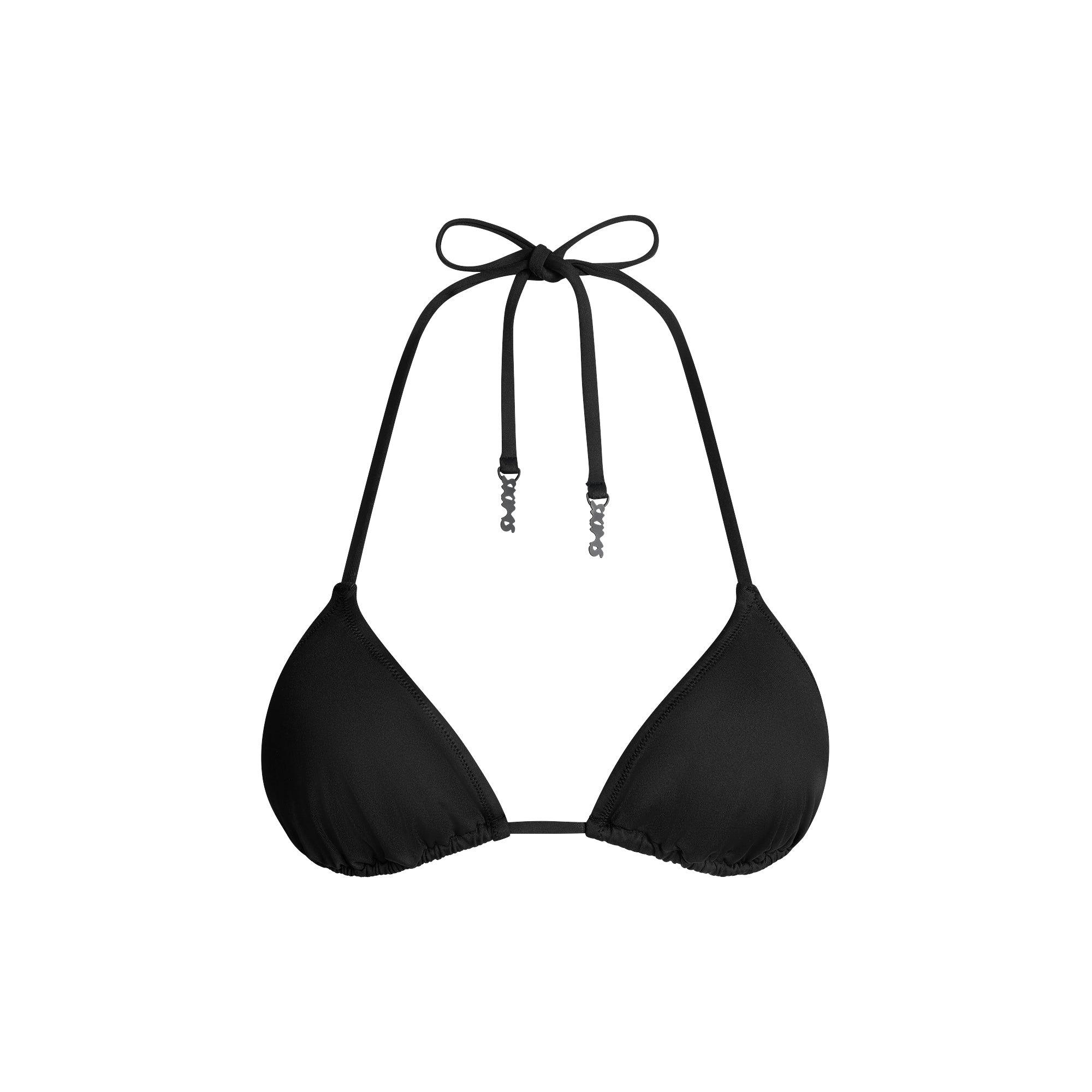 SIGNATURE SWIM TRIANGLE BIKINI TOP | ONYX Product Image