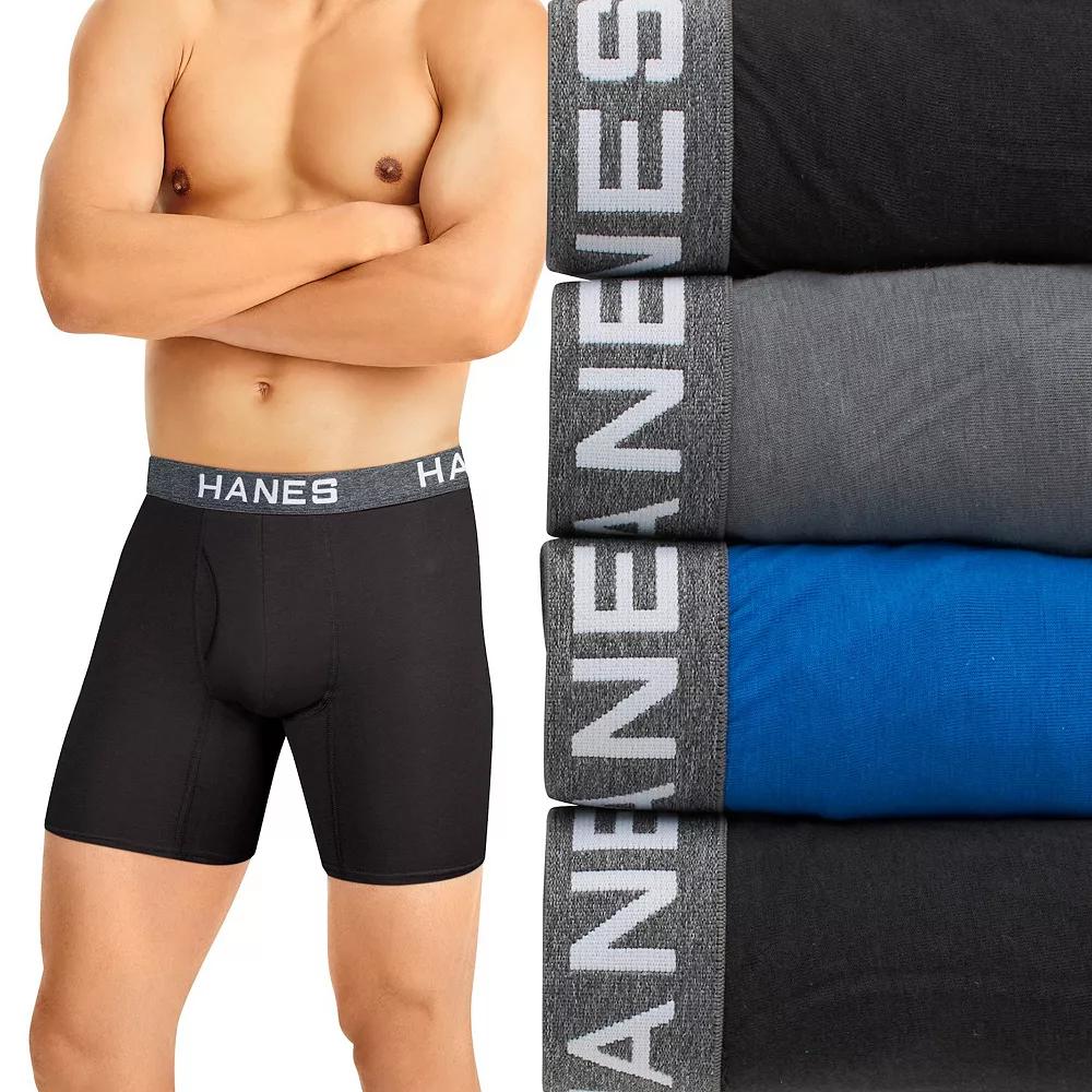 Hanes Ultimate 4-Pack Men's Comfort Flex Fit Boxer Briefs, Size: Small, Black Gray Product Image