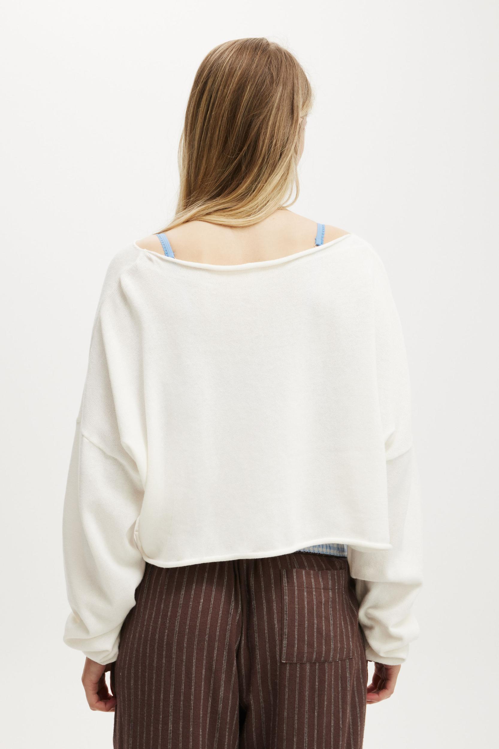 Off The Shoulder Cropped Knit Product Image