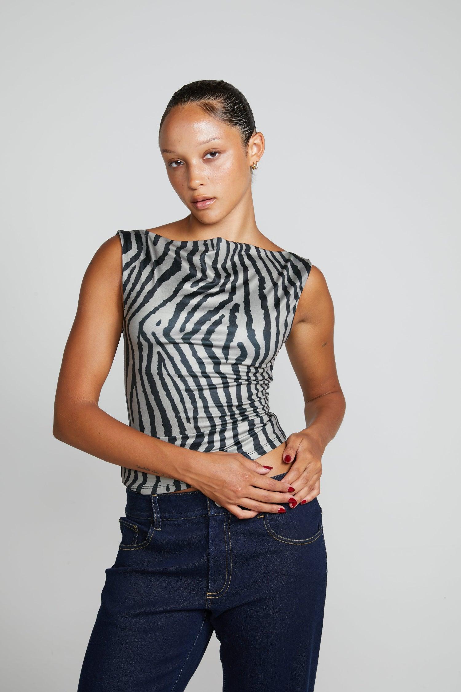 LANI TOP - ZEBRA Product Image