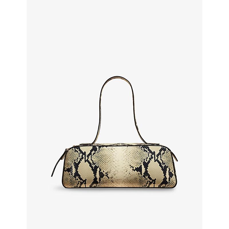 KHAITE Womens Natural Simona Snakeskin-effect Leather Shoulder Bag In Multi Product Image