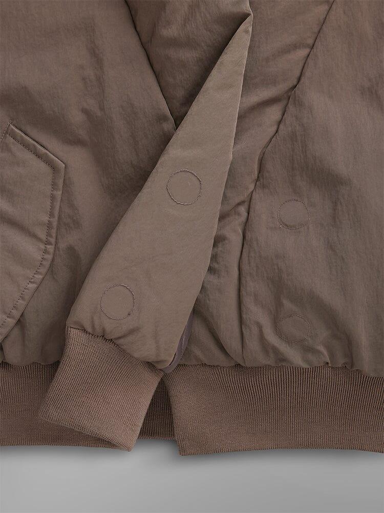 SHAWL COLLAR BOMBER JACKET WOMENS - COYOTE BROWN / XL Product Image