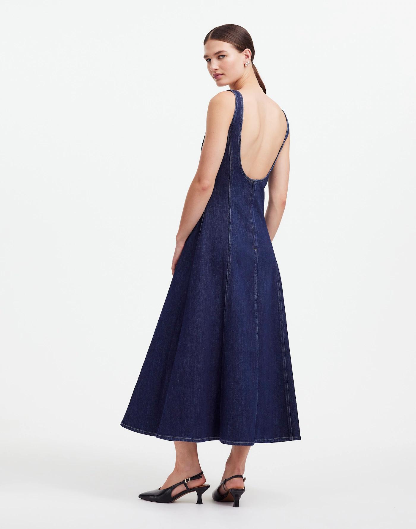 Alexa Chung for Madewell Denim Tank Midi Dress in Pellson Wash Product Image