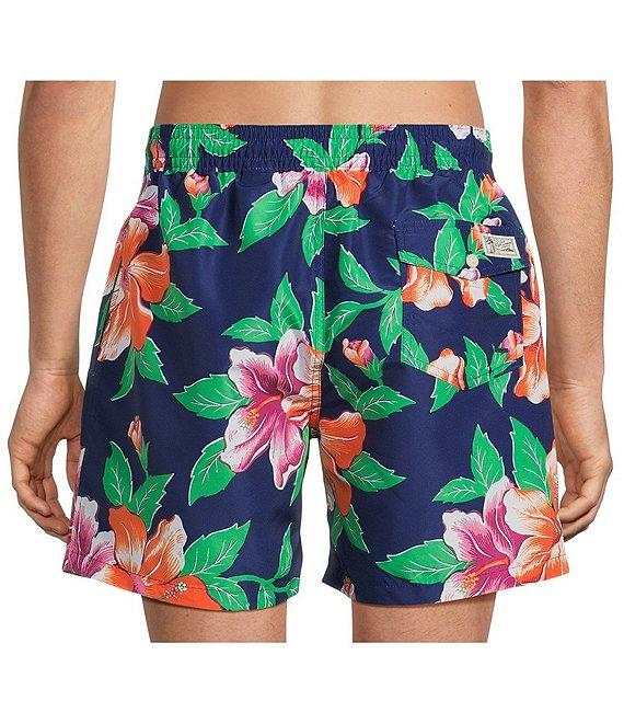 Polo Ralph Lauren Traveler Classic Iconic Hibiscus 5.75#double; Swim Trunks Product Image