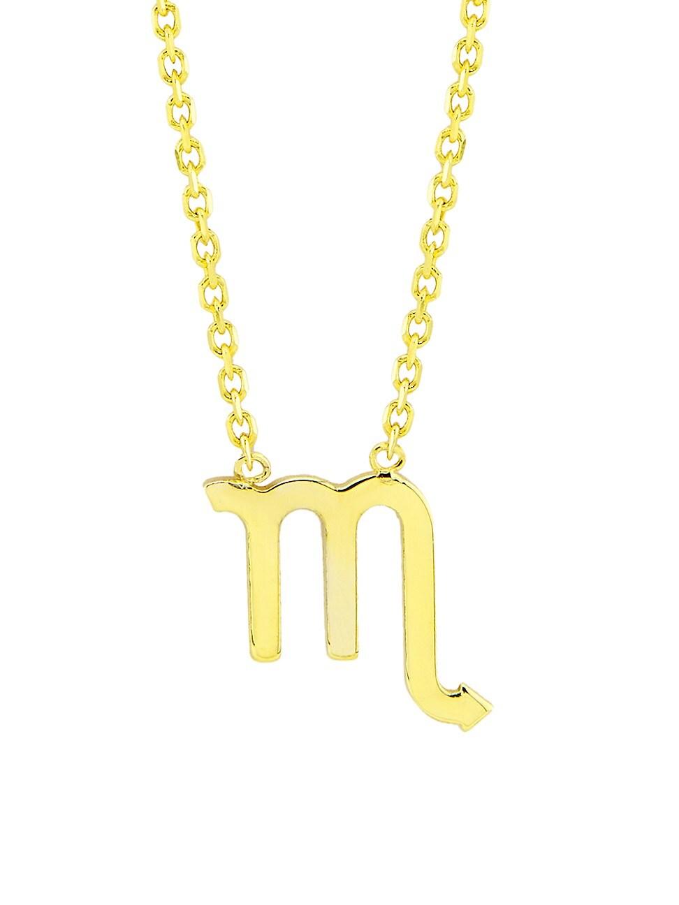Womens 14K Gold Astrological Sign Pendant Necklace Product Image