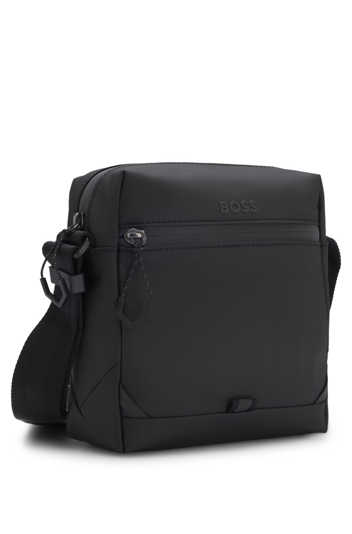 Reflective-detail reporter bag in faux leather Product Image