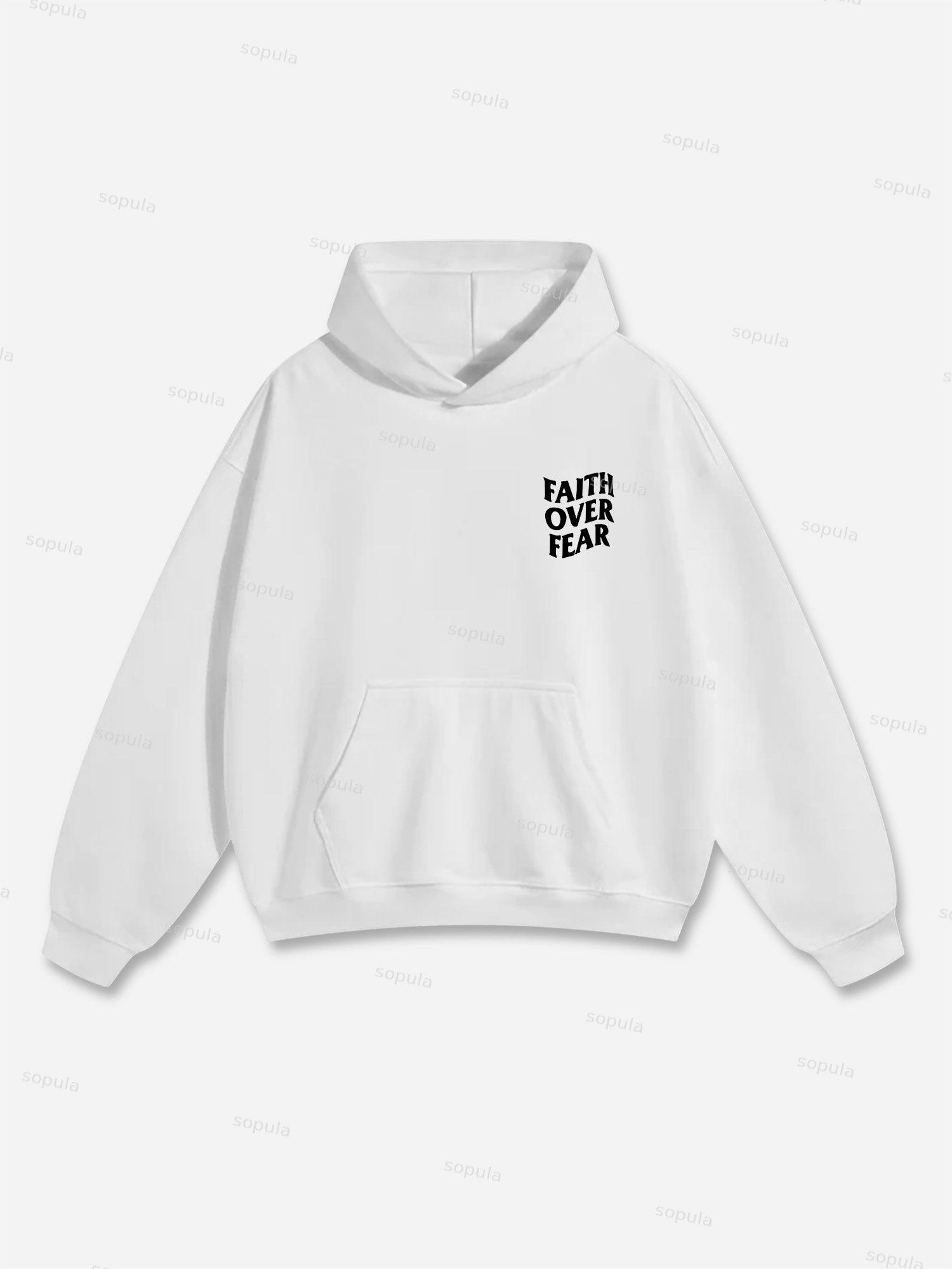 Sopula Faith Over Fear Print Graphic Hoodie Product Image