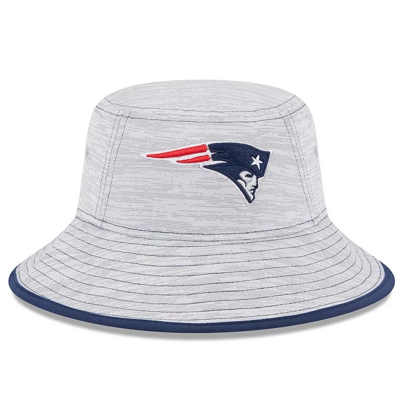 Men's New Era Gray New England Patriots Game Bucket Hat, Grey Product Image