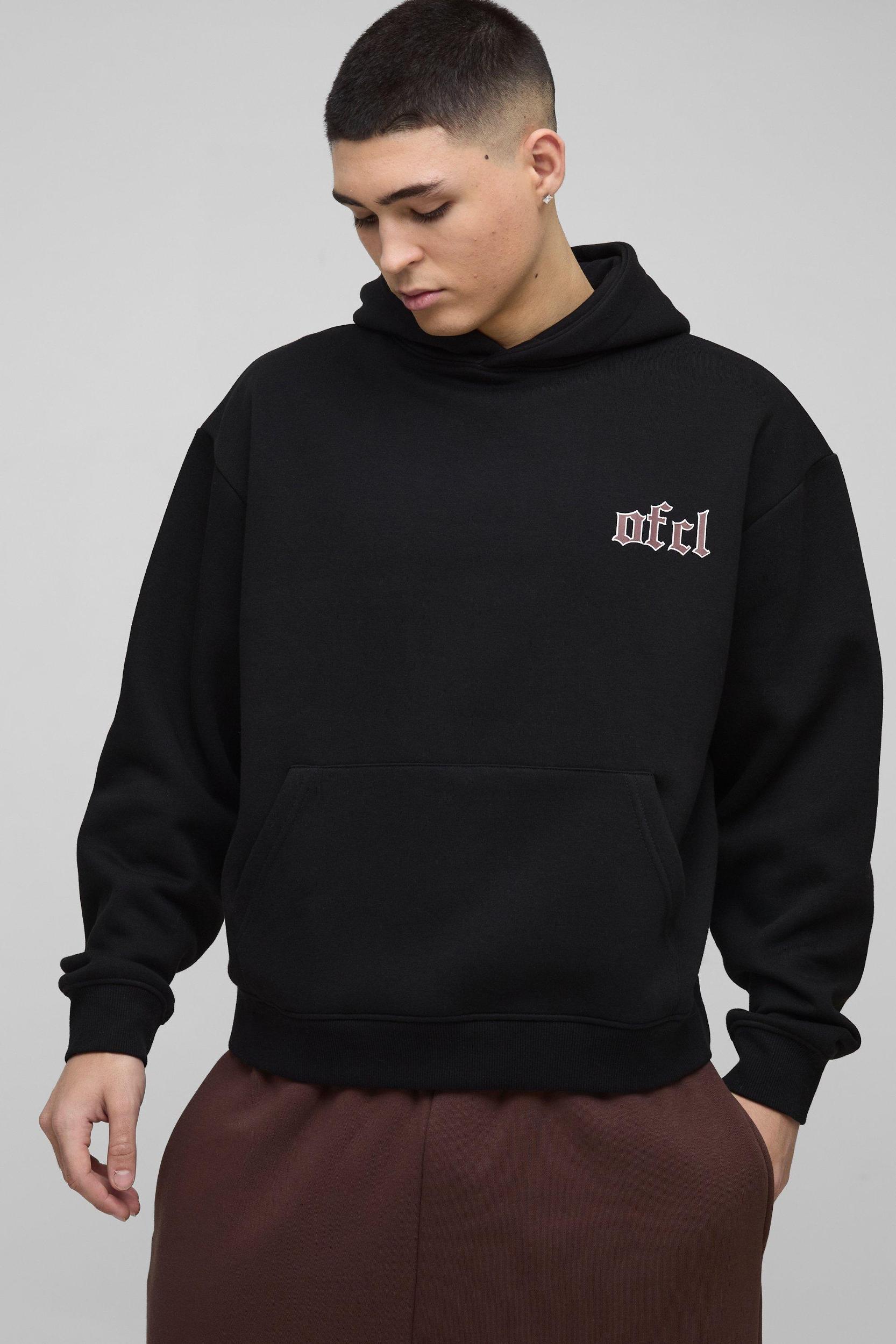 Oversized Boxy Large Scale Worldwide Hoodie | boohooMAN USA Product Image