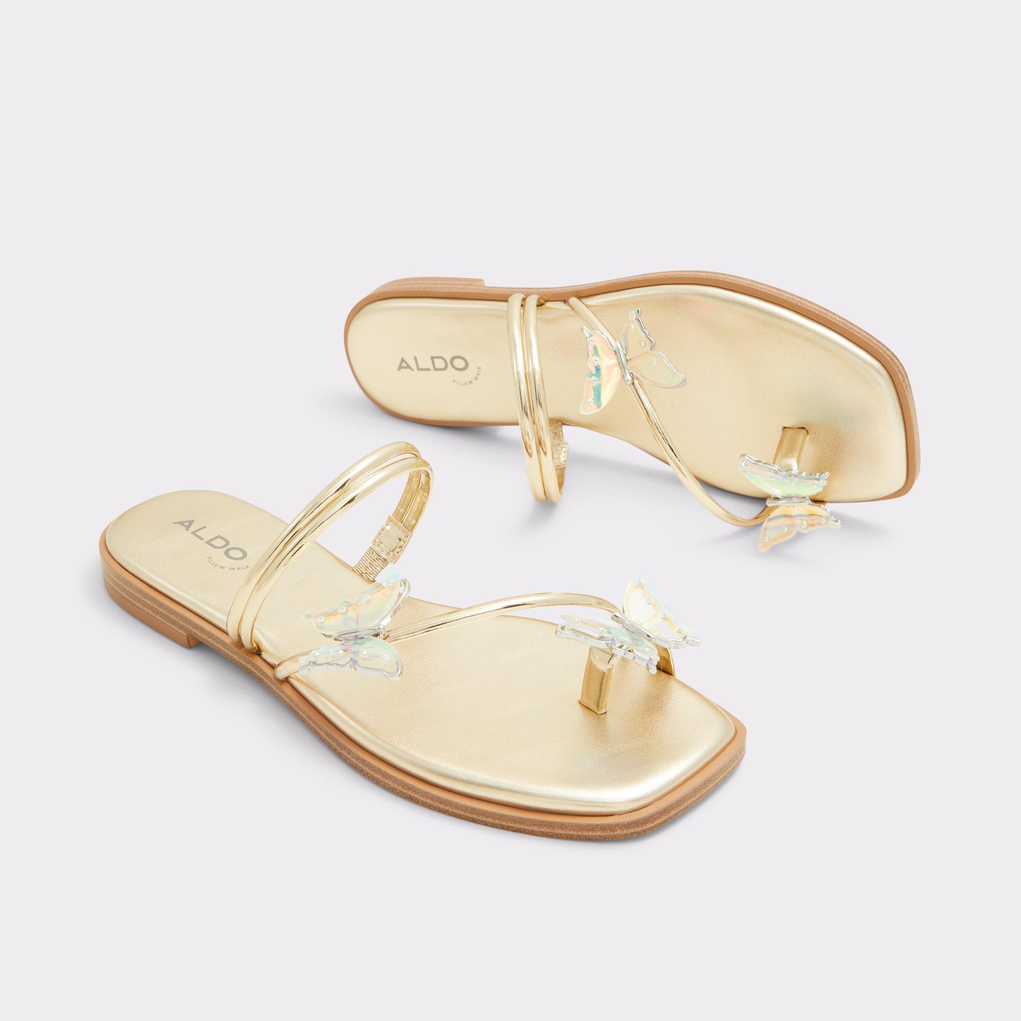 Glasswing Gold Women's Flat Sandals | ALDO US Product Image