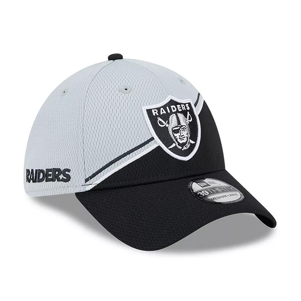 Men's New Era  Gray/Black Las Vegas Raiders 2023 Sideline 39THIRTY Flex Hat, Size: Large/XL, Lvr Grey Product Image