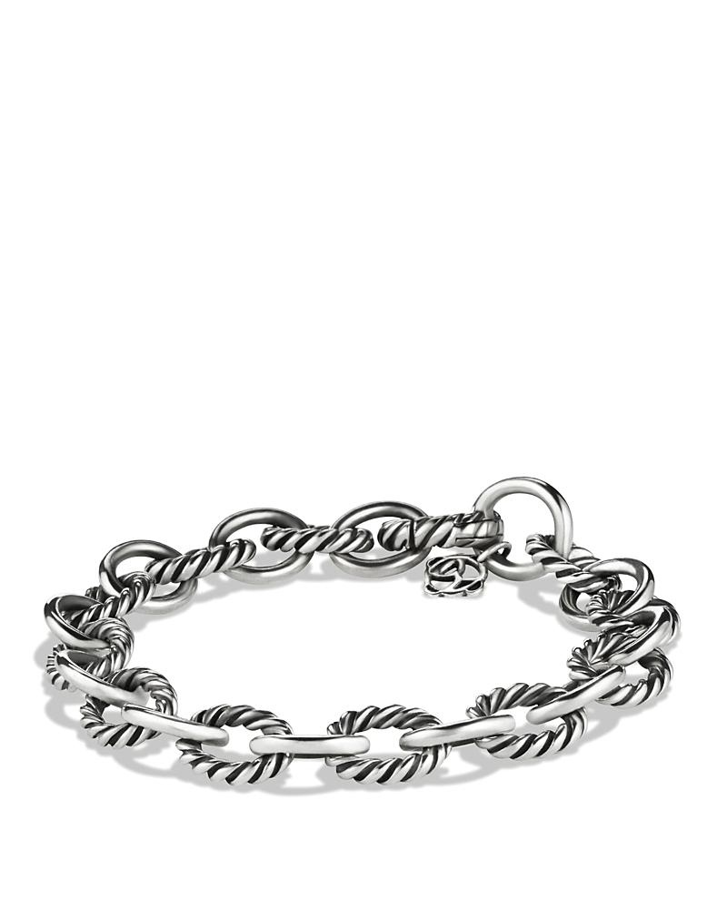 Womens Oval Link Chain Bracelet in Sterling Silver, 10mm Product Image