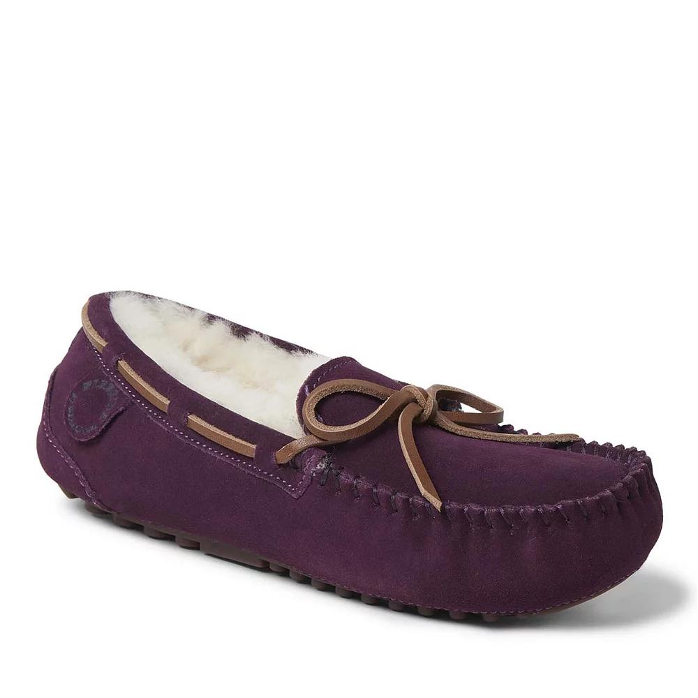 Fireside by Dearfoams Victoria Genuine Shearling Lace Women's Moccasin Slippers,  Product Image