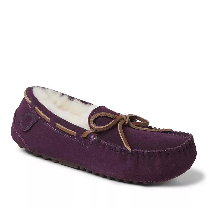 Fireside by Dearfoams Victoria Genuine Shearling Lace Women's Moccasin Slippers,  Product Image
