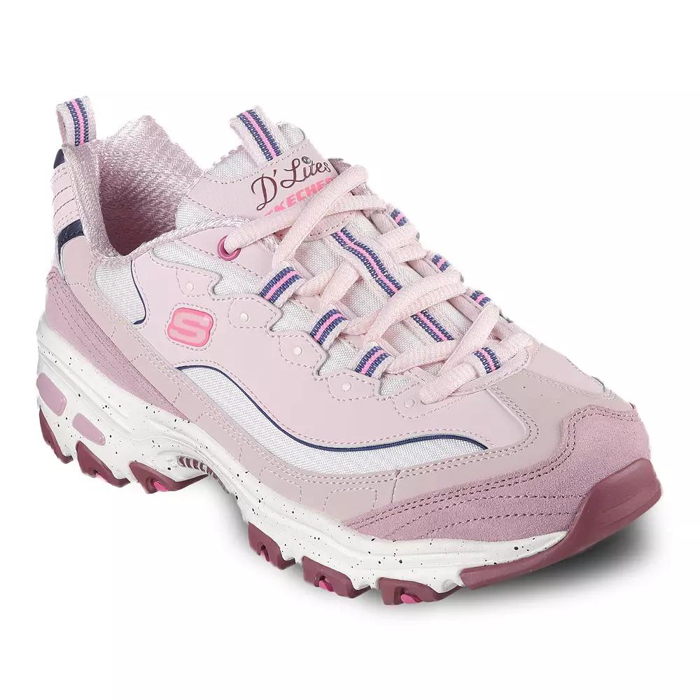 Skechers® D'Lites Women's Shoes, Size: 9.5, Pink Synthetic Suede Product Image