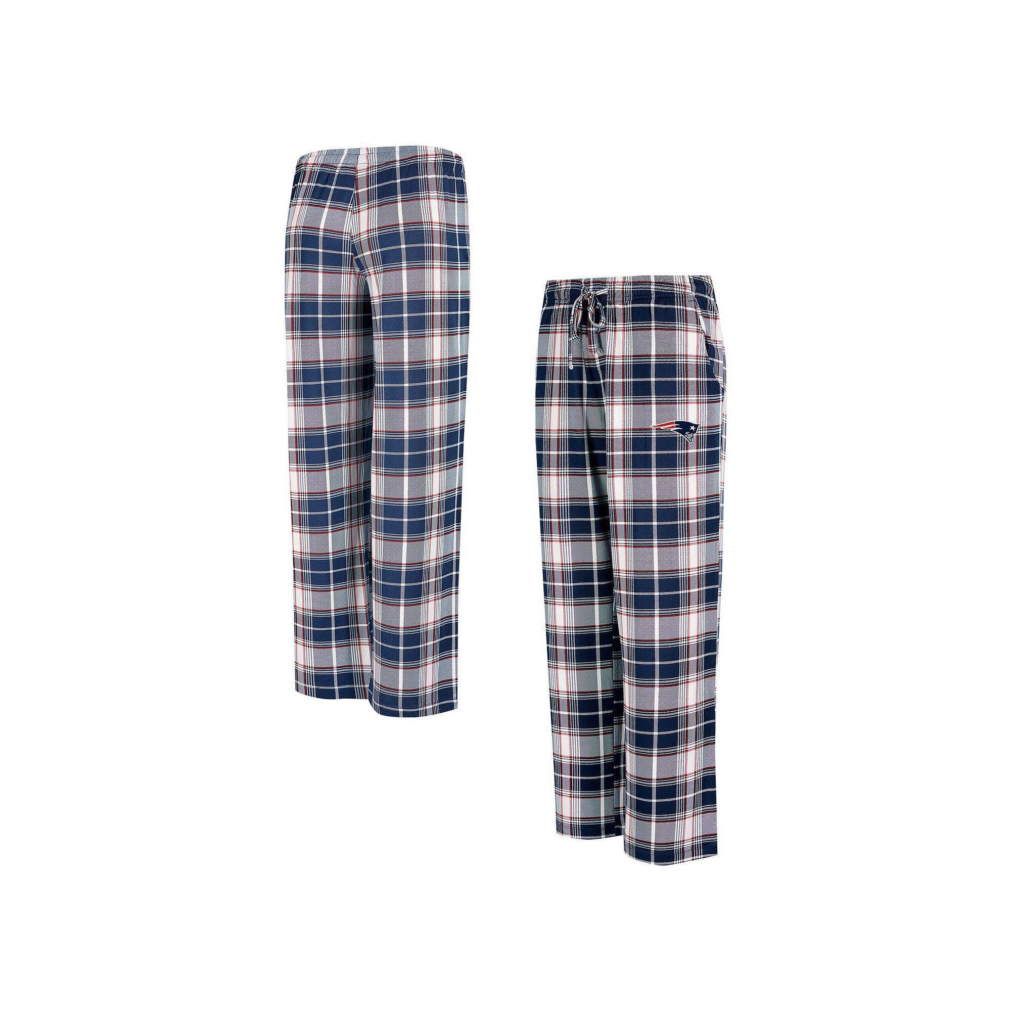 Women's Concepts Sport Navy New England Patriots Ashford Plaid Knit Pants, Size: Large, Blue Product Image
