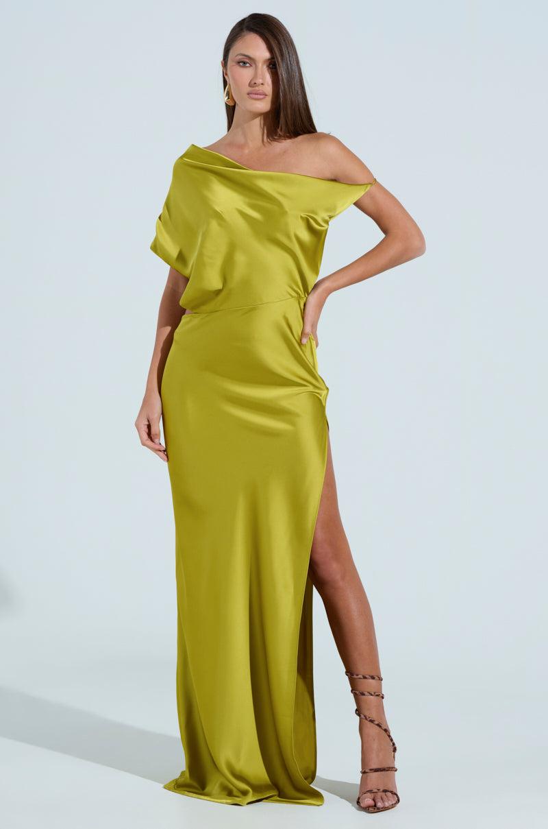 ISLA SATIN MAXI DRESS Product Image
