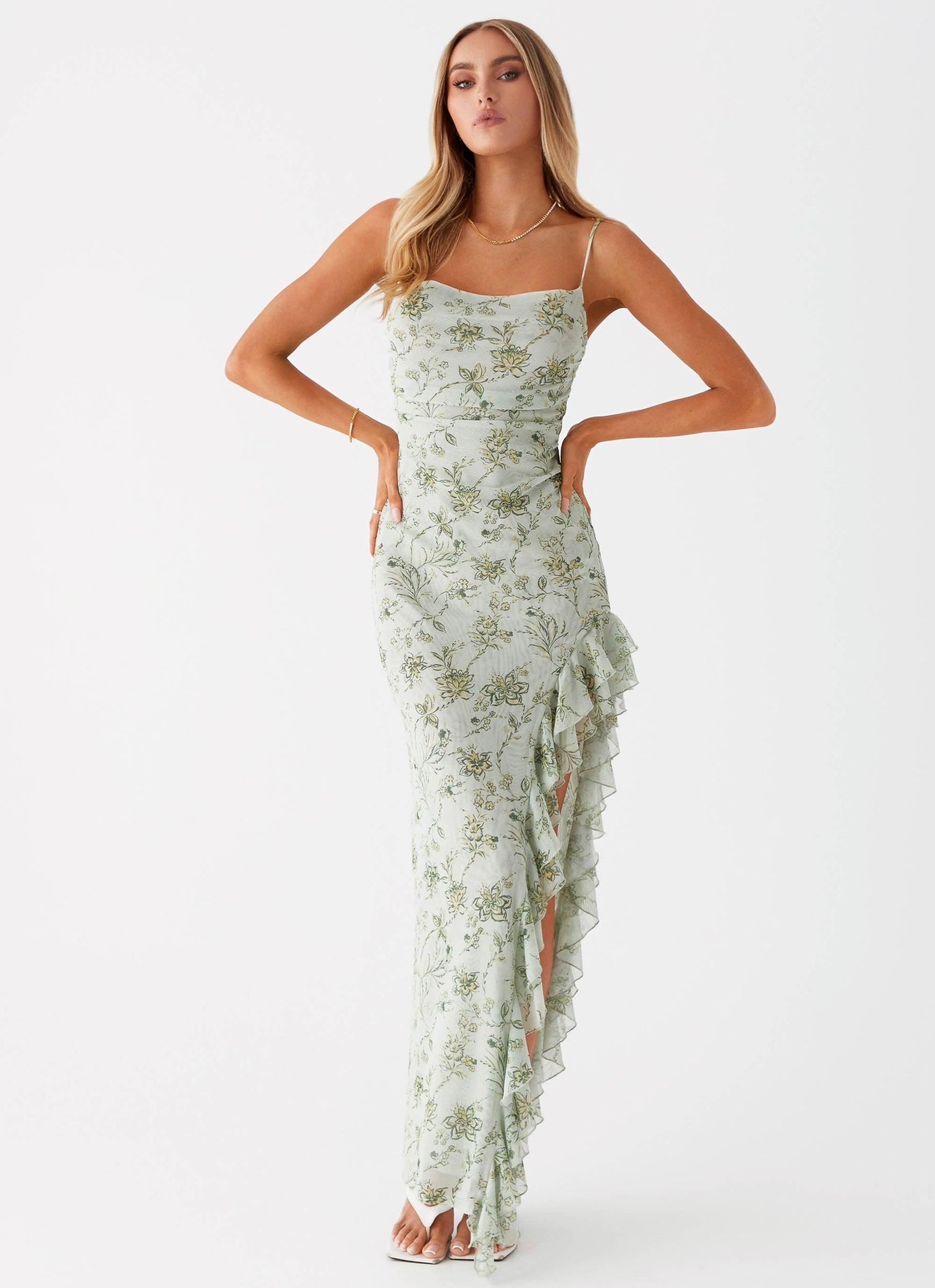 Princessa Maxi Dress - Sage Floral Product Image