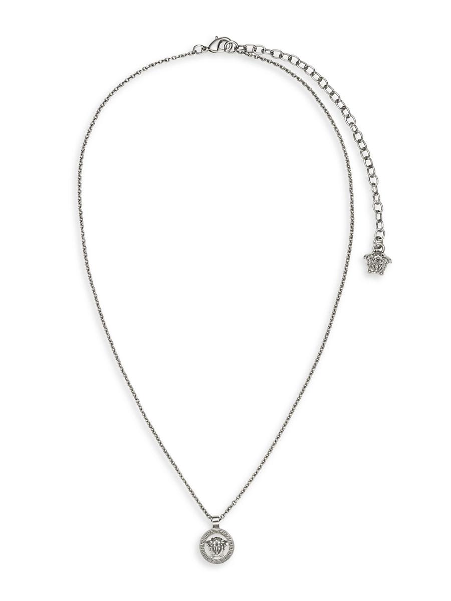 Womens Goldtone Or Silvertone Medusa Pendant Necklace Product Image