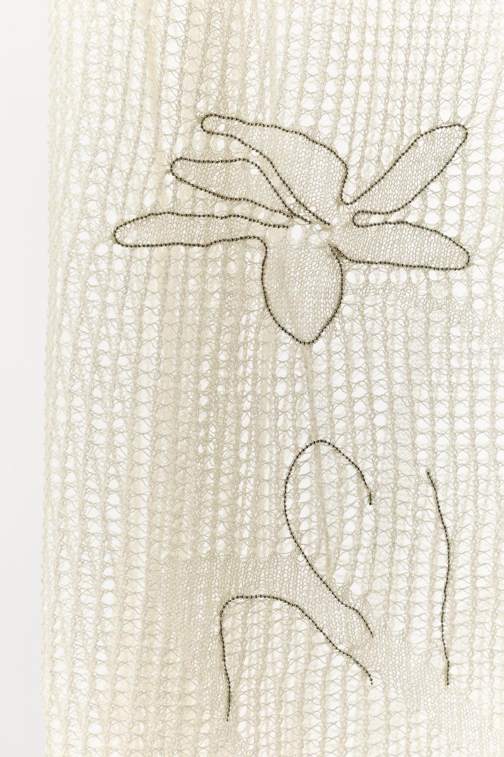 SEMI-SHEER KNIT LACE DRESS Product Image