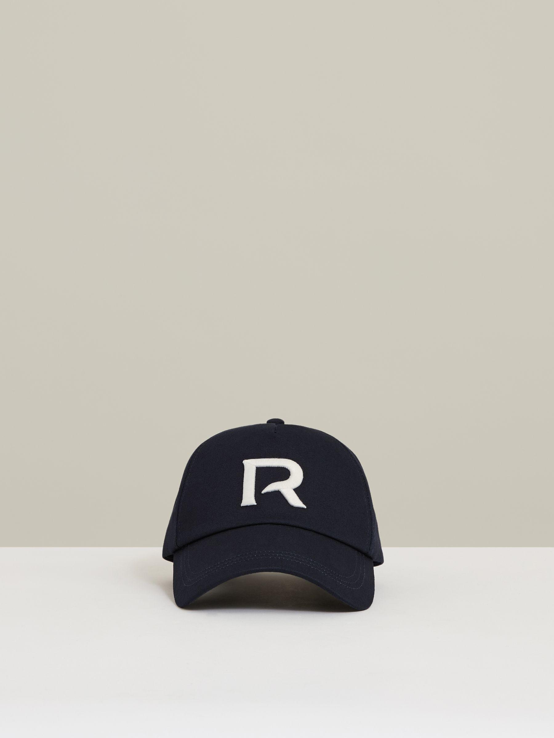 Cotton Logo-Embroidered Cap in Navy Product Image