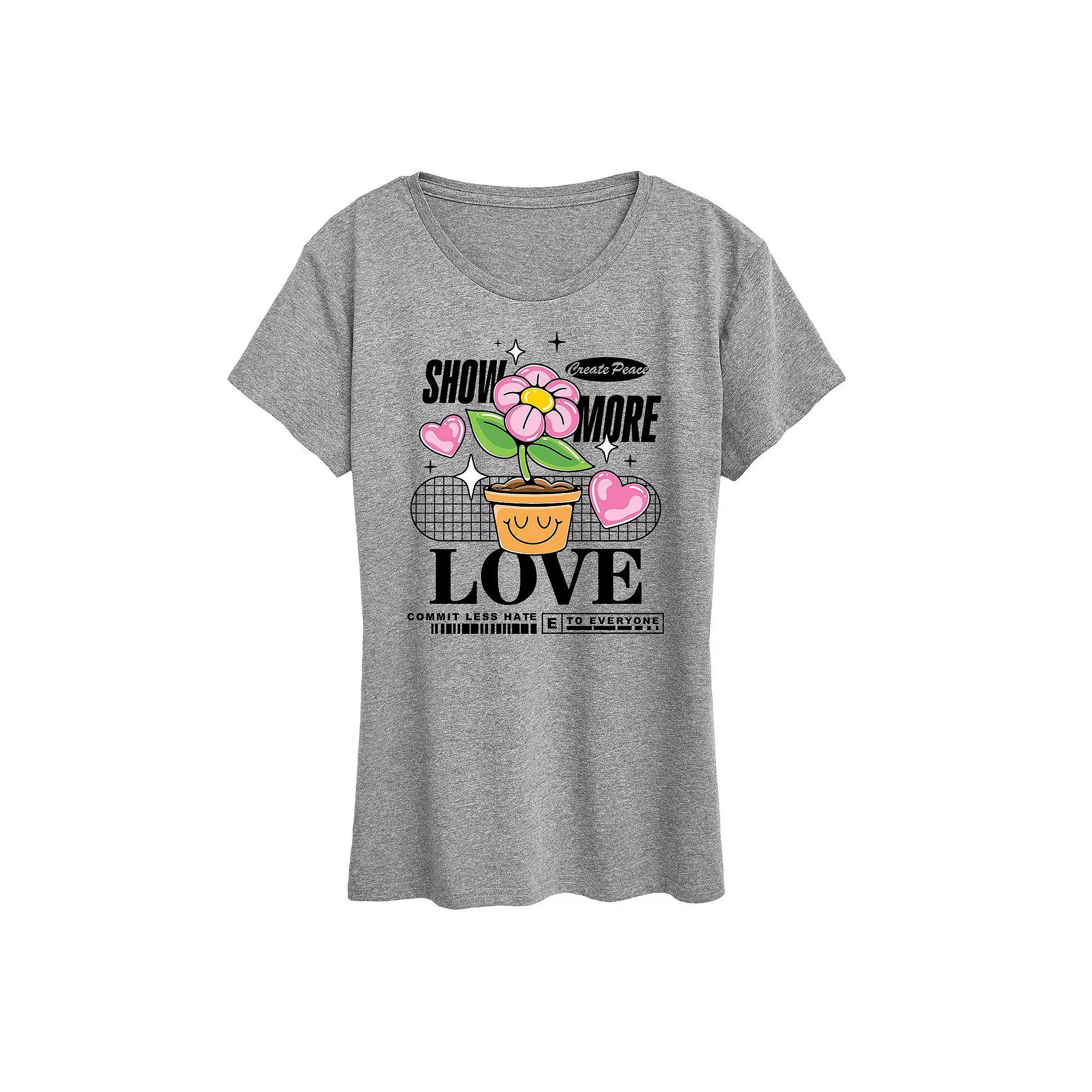 Women's Show More Love Graphic Tee, Girl's,  Product Image