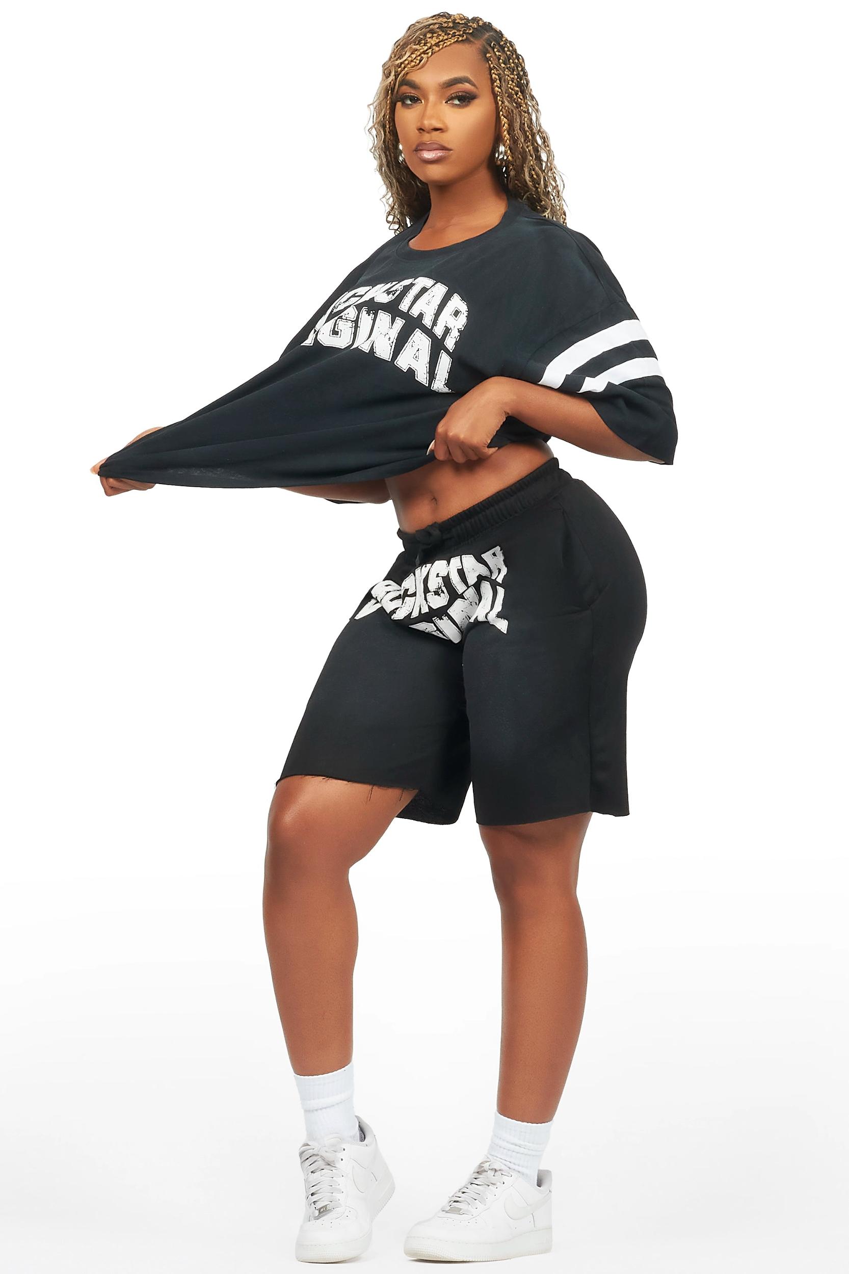 Chikata Black T-Shirt Short Set Female Product Image