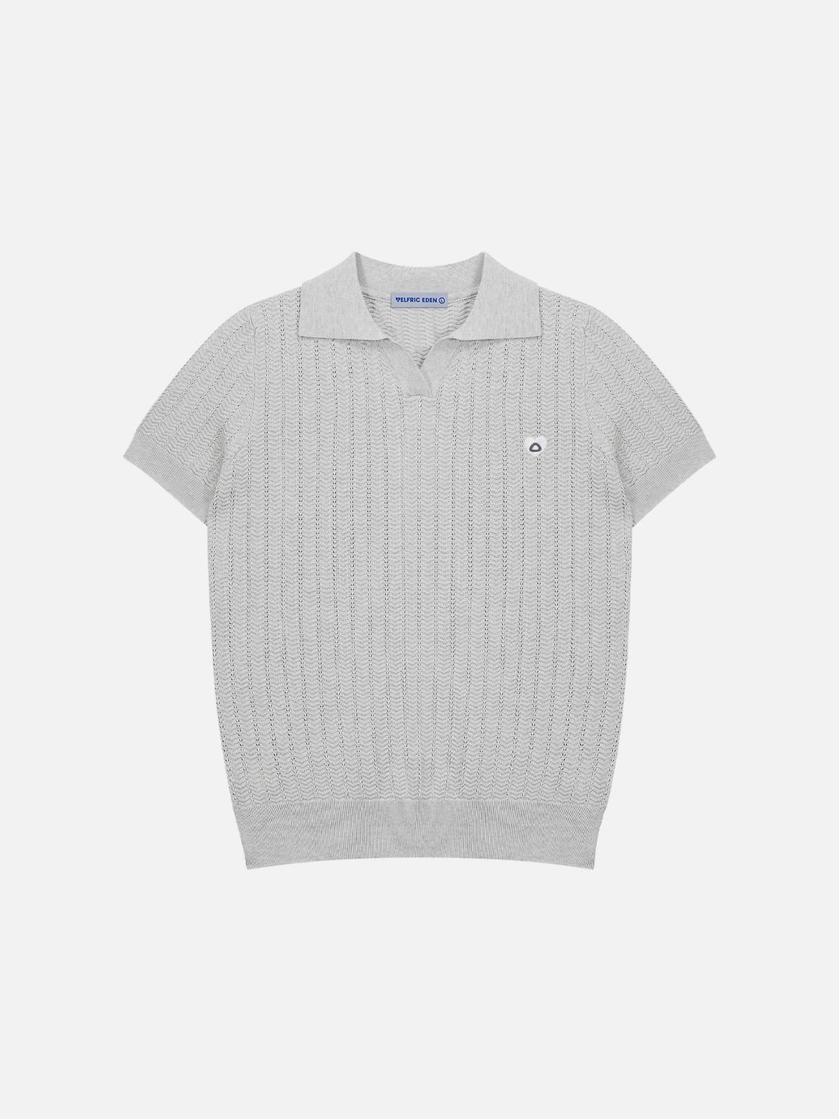 Aelfric Eden Cable Knit Polo Tee Product Image
