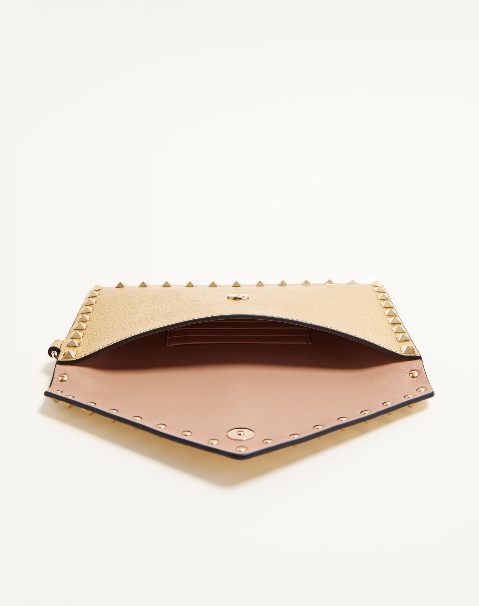 Rockstud Laminated Grainy Calfskin Clutch Bag Product Image
