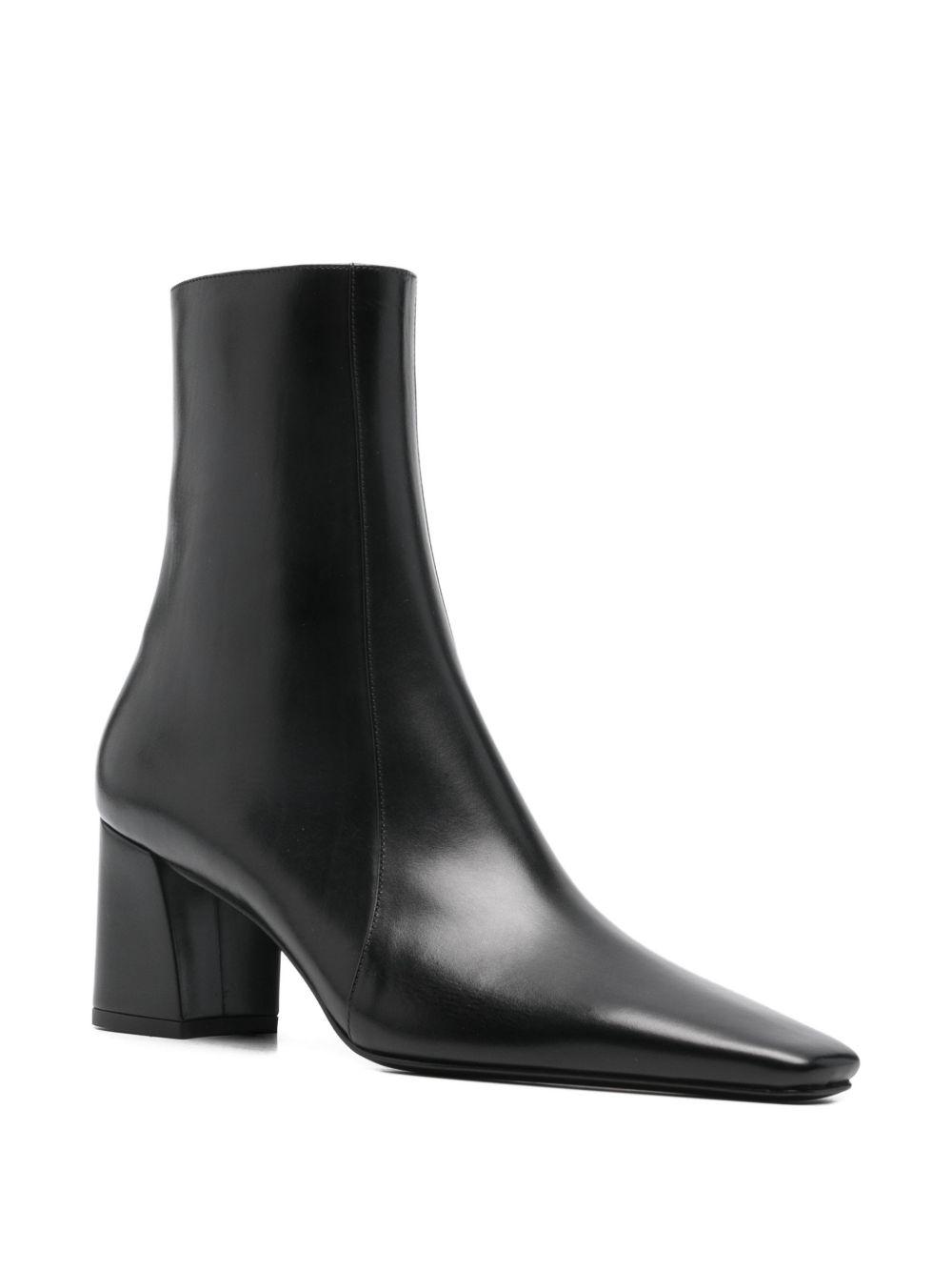 SAINT LAURENT Rainer 75 Patent Leather Ankle Boots In Black Product Image