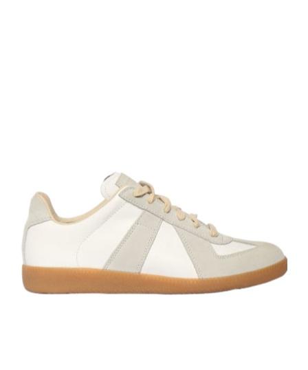 MAISON MARGIELA Replica Leather And Suede Sneakers In White Product Image