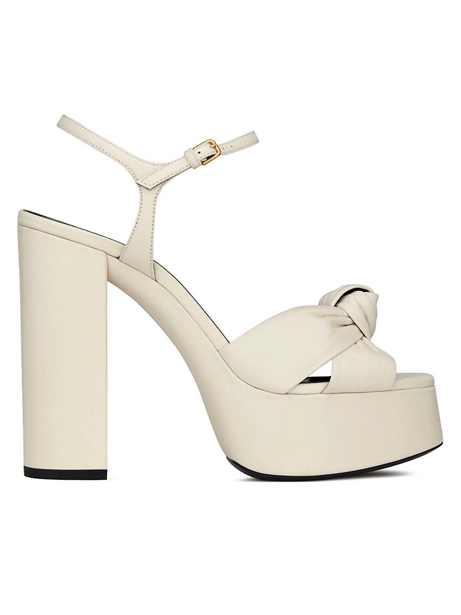 Womens Bianca Platform Sandals in Smooth Leather Product Image