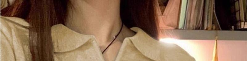 Long-Sleeve Polo-Neck Plain Sweater Product Image