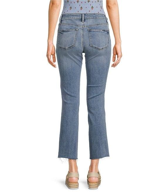 Silver Jeans Co. Most Wanted Mid Rise Slim Fit Straight Leg Distressed Power Stretch™ Ankle Jeans Product Image