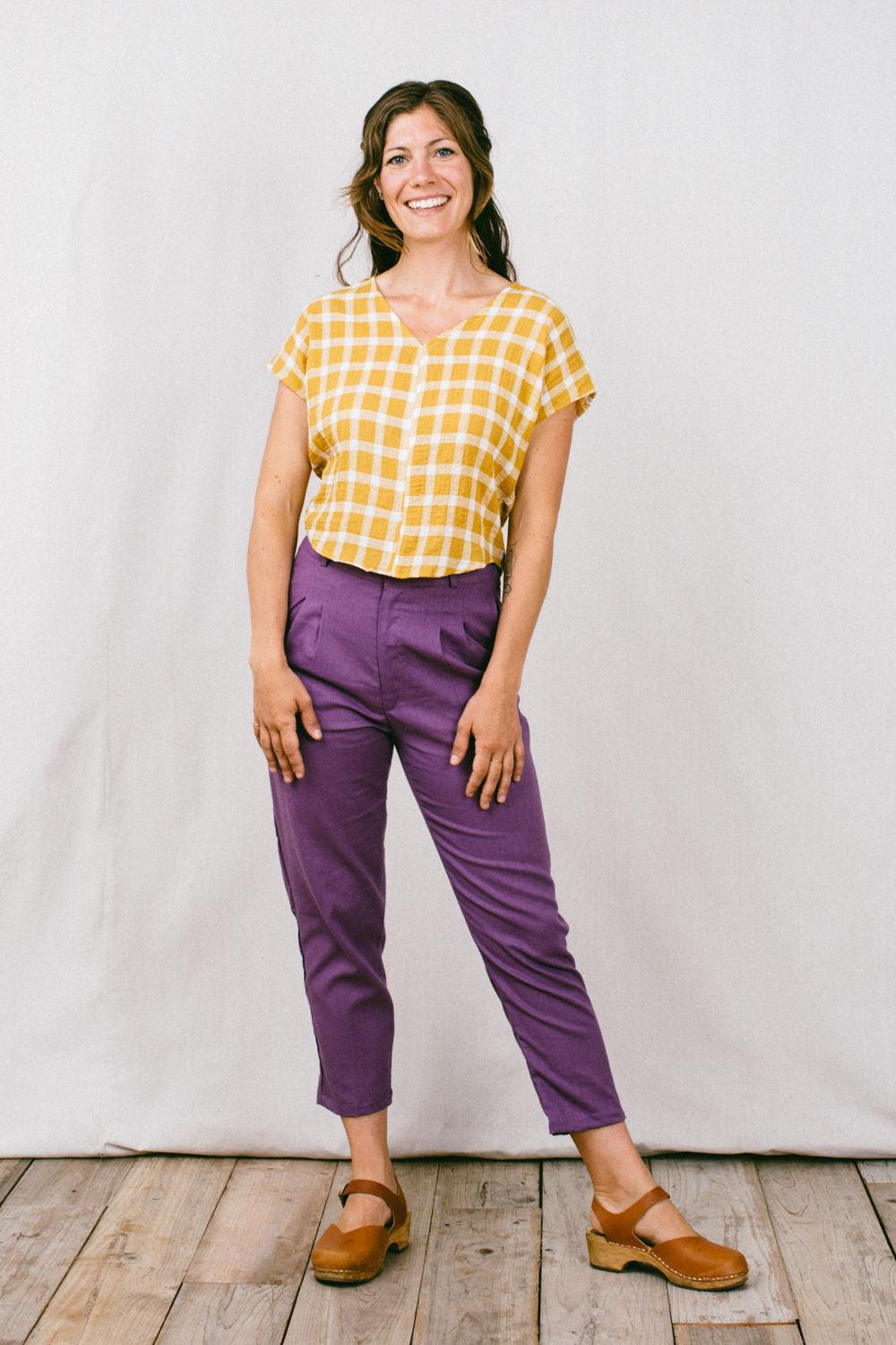 Perfect Pant 2.0 in Heliotrope Linen Product Image