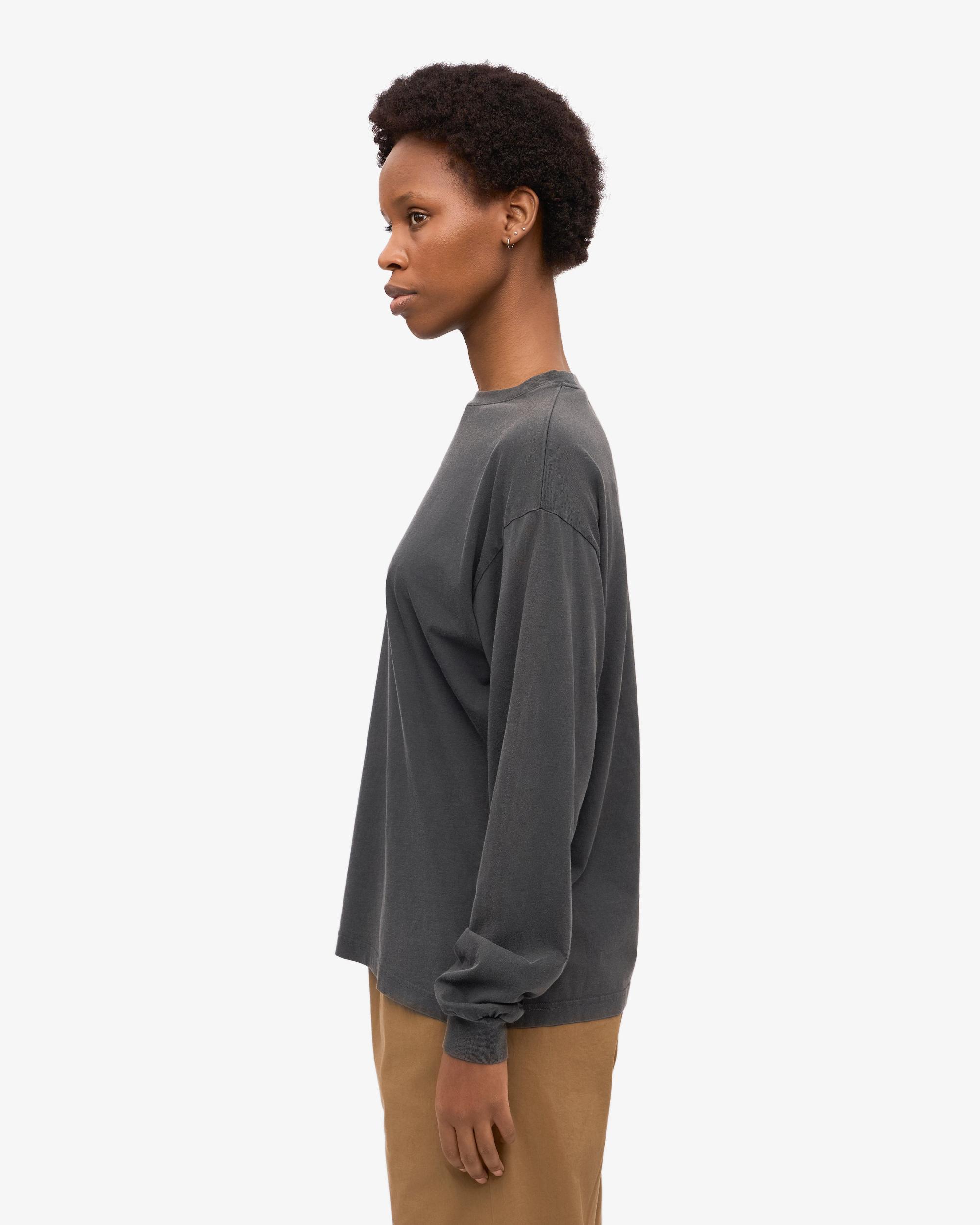 Oversized Organic LS T-Shirt - Neptune Blue Product Image