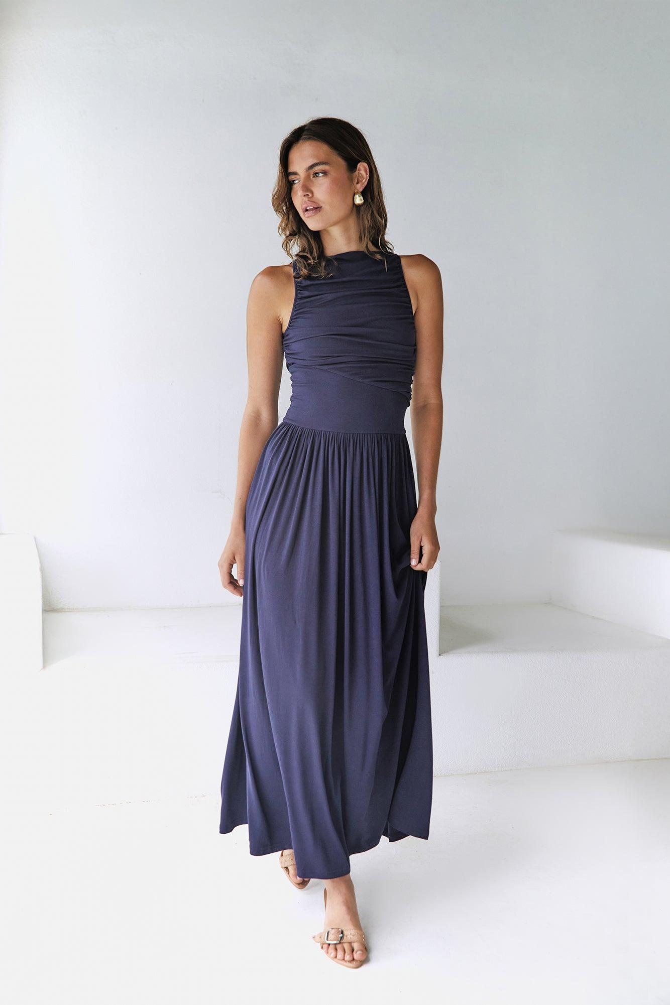 Nalla Maxi Dress Navy Product Image