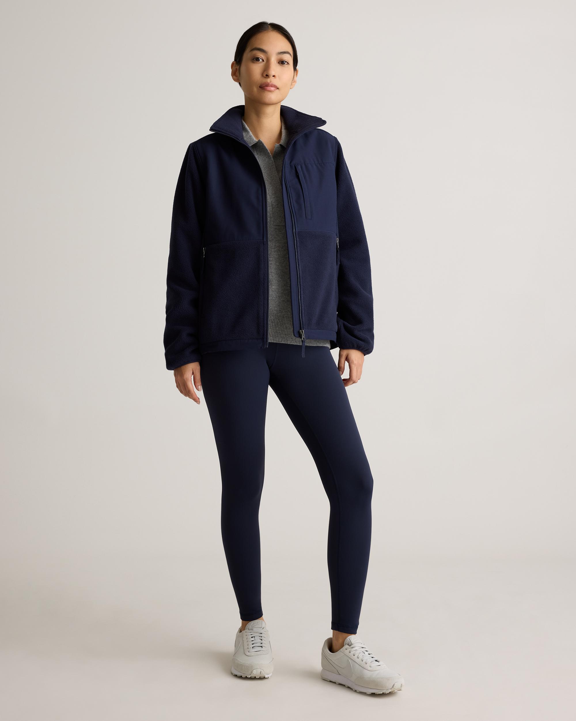 Quince | Women's Polar Fleece Full-Zip Jacket Size XL, Recycled Polyester Product Image