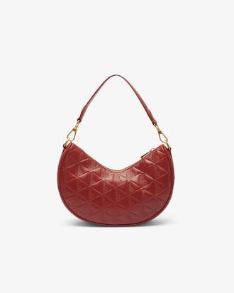 Maheki Embossed Leather Half Moon Purse Product Image