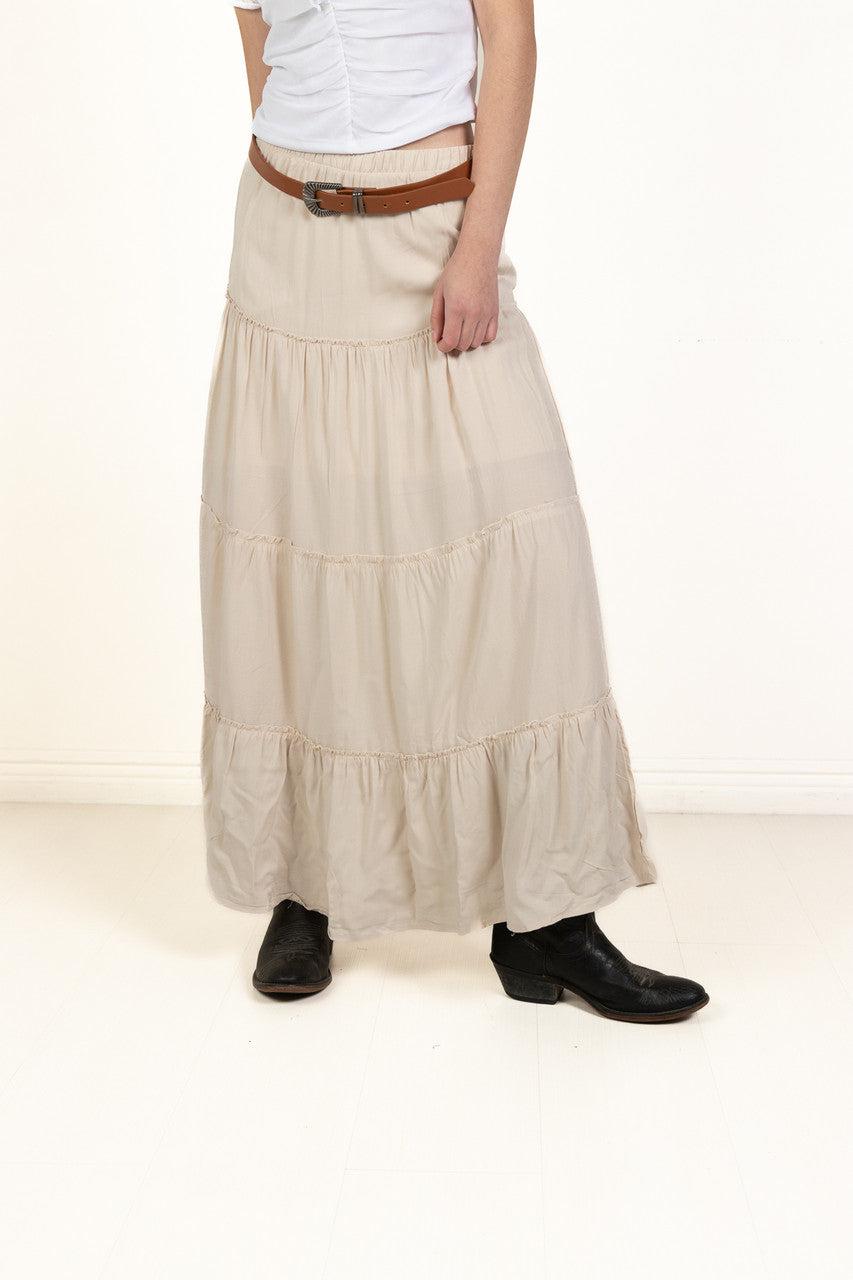 Sand Belted Maxi Skirt Product Image