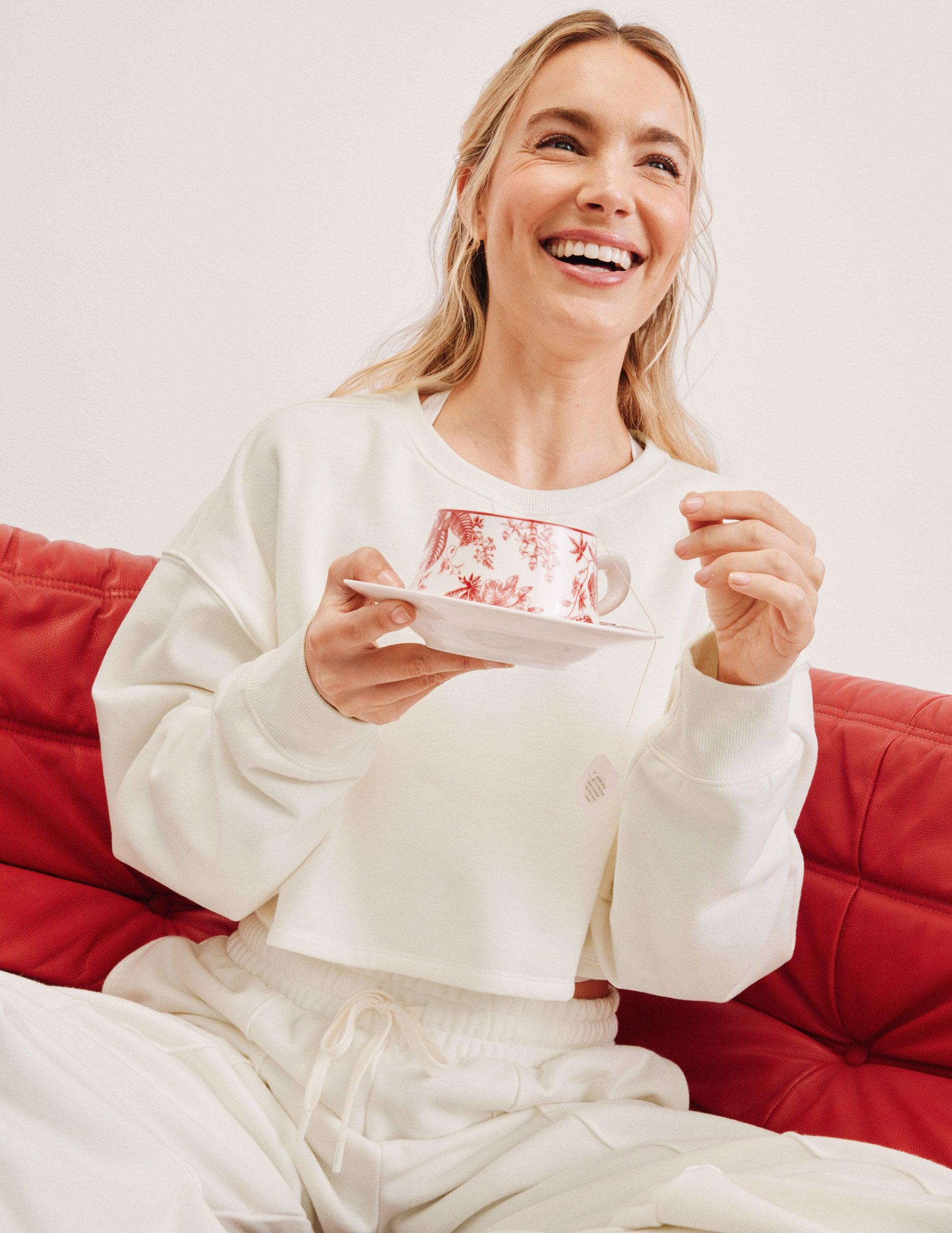 LuxeFleece Cropped Sweatshirt Product Image