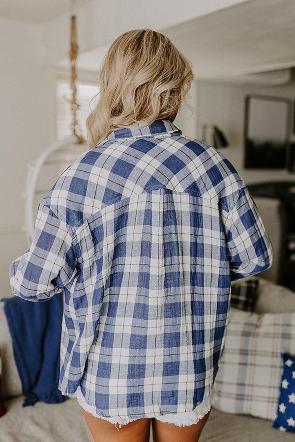 Countryside Charm Oversized Plaid Button Up Product Image